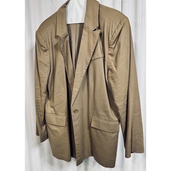 Open Edit Women’s Oversized Blazer Sz M Nordstrom Saharan Tan Jacket Preppy - Picture 1 of 6